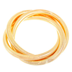 coiled gold snake bangles with sleek stacked finish – LUNARA