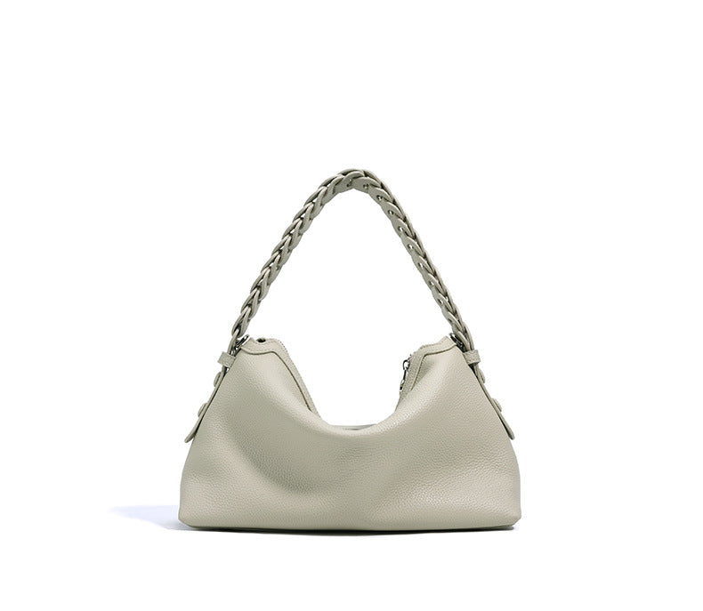 crescent shoulder bag with braided handle – NOVLH