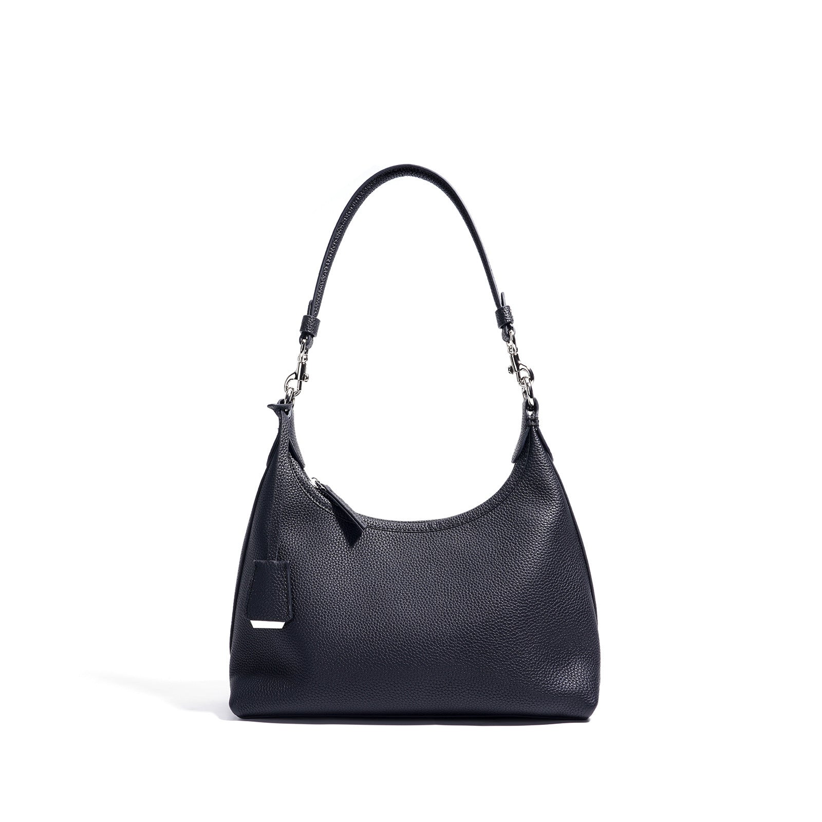 crescent leather shoulder bag with detachable strap – SOLSEA