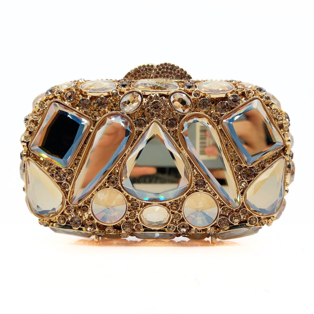 Clutch with amber gemstones and accents - Ashnu
