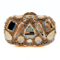 Clutch with amber gemstones and accents - Ashnu