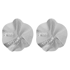 oversized spiral shell earrings in textured gold – LUMINA