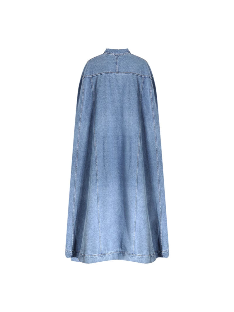 Denim jacket with cape detail - Serti