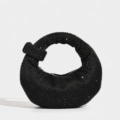 Rhinestone-embellished bag with bow handle - Nurfi