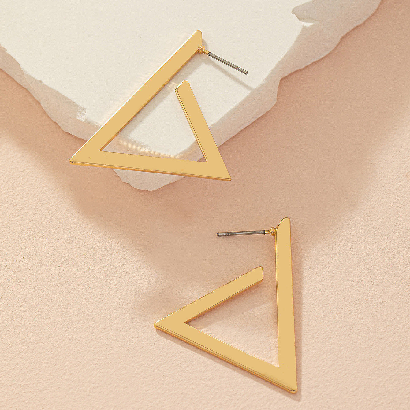 Geometric Triangle Drop Earrings – Aujdu