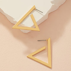 Geometric Triangle Drop Earrings – Aujdu