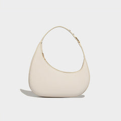 Curved Pebbled Leather Shoulder Bag – NOTX