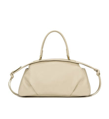 structured satchel bag in ivory cream – ELARA