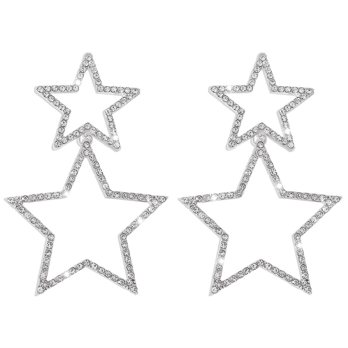 rhinestone star drop earrings – NOVAL