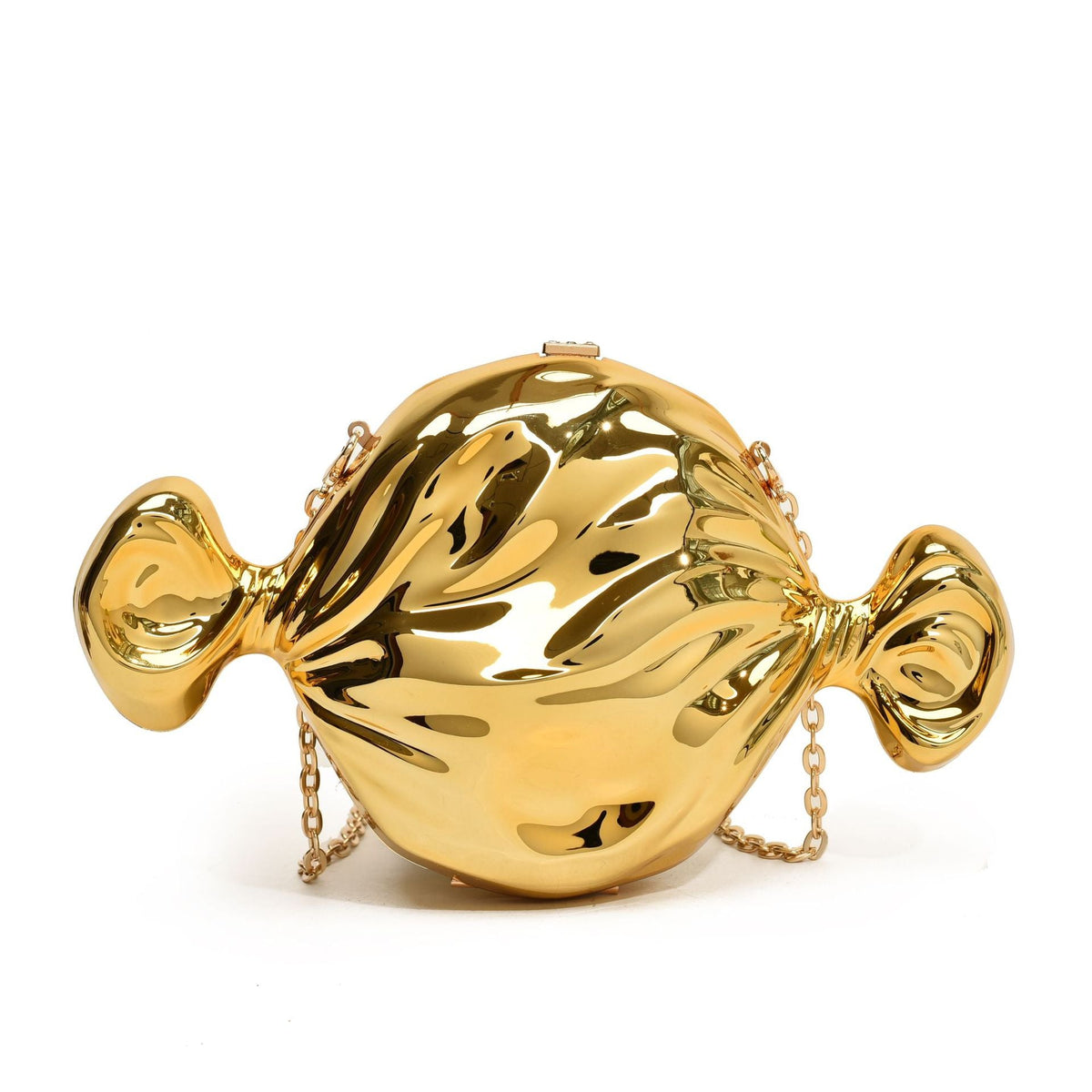 Structured handbag with gold twist handle - Luxa