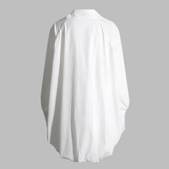 long-sleeve cropped blouse with ruched hem - Fenok
