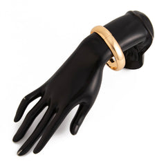 minimalist gold cuff bracelet with rounded finish – NORES