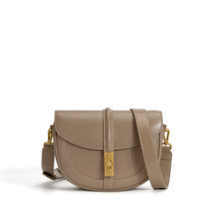 structured curved flap bag with wide crossbody strap – ZIVA