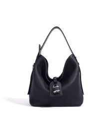Soft Leather Shoulder Bag with Contrast Trim – SIENA