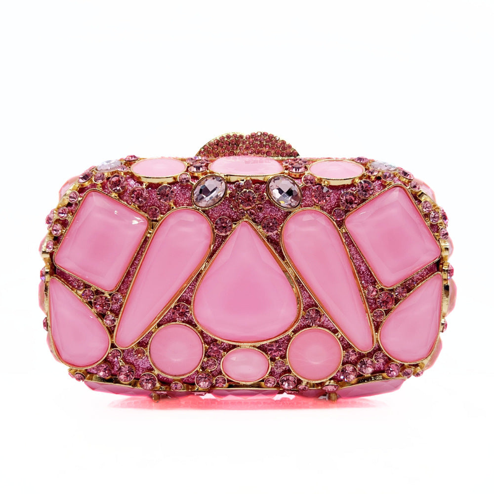 Clutch with amber gemstones and accents - Ashnu