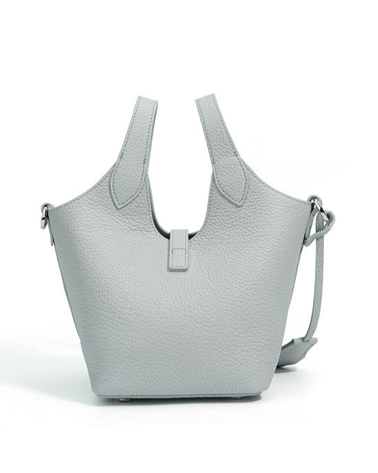 pebble-textured mini tote with top handles - LYRAP