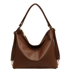 slouchy shoulder bag in black faux leather – ARYA
