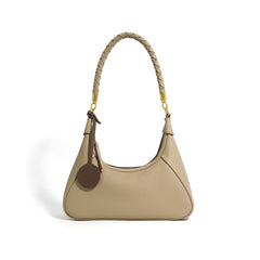 Curved hobo shoulder bag with braided strap - STELZA