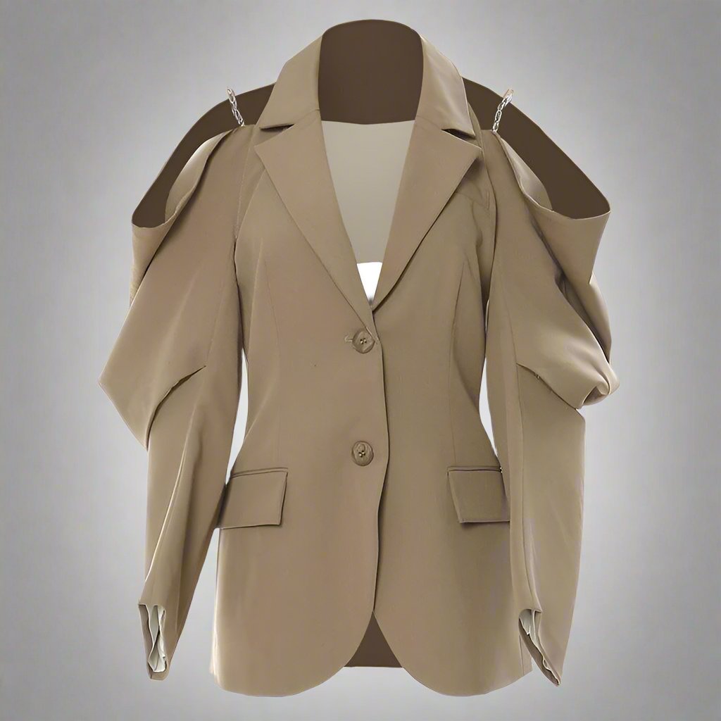 cut-out shoulder tailored blazer - Aadhirun
