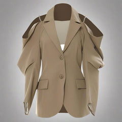 cut-out shoulder tailored blazer - Aadhirun