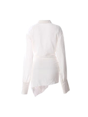 long-sleeve shirt with oversized bow tie waist – CELINE