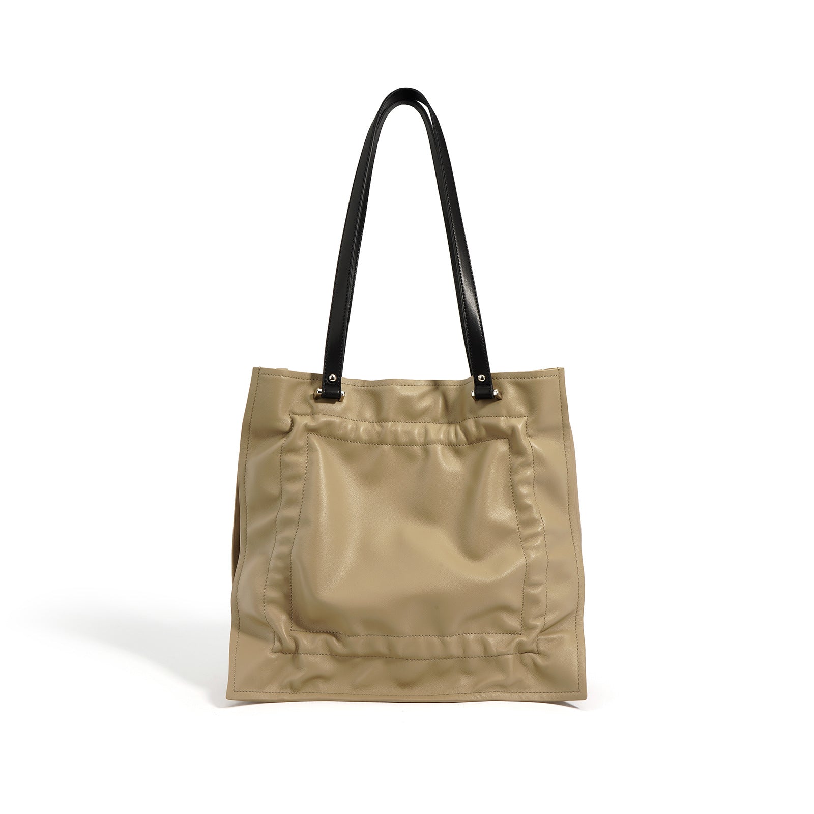 slouchy tote bag with contrast handles – SIENNA