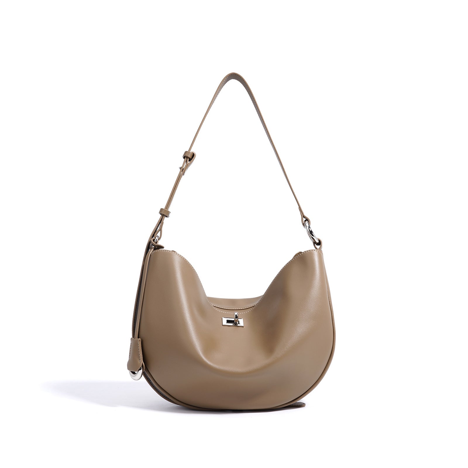 crescent moon shoulder bag with curved silhouette - STELZA