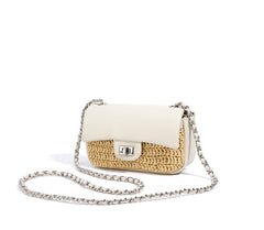 braided flap bag with chain top handle - SIMENNA