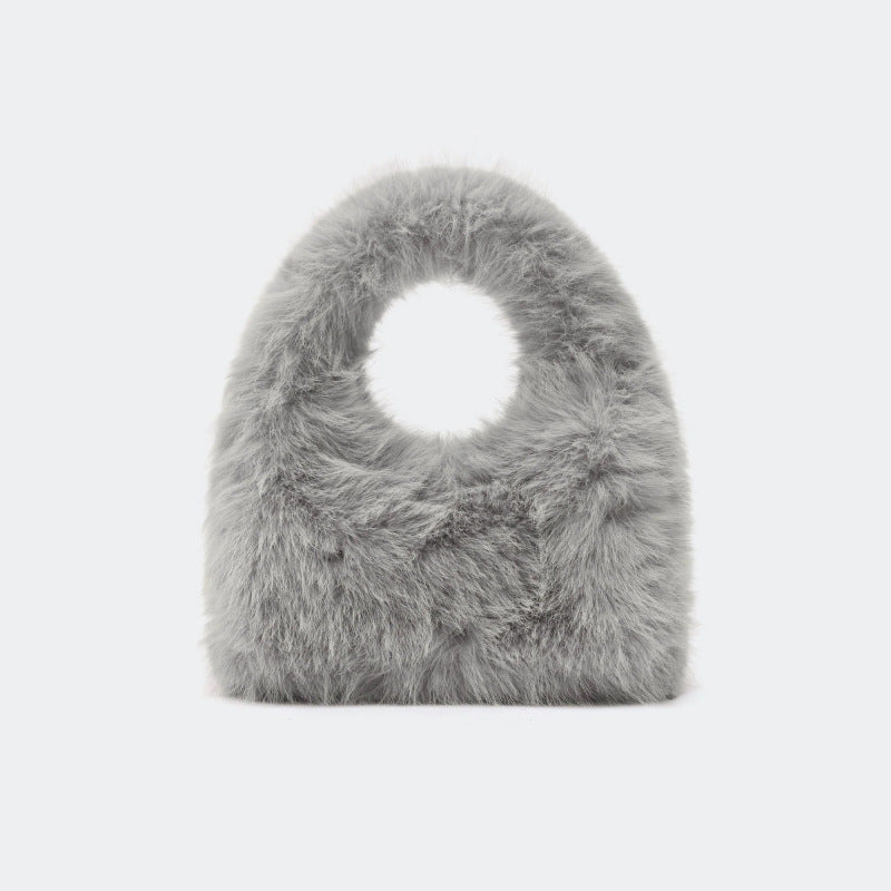 Mini Faux Fur Handbag with Cut-Out Handle – BLMI
