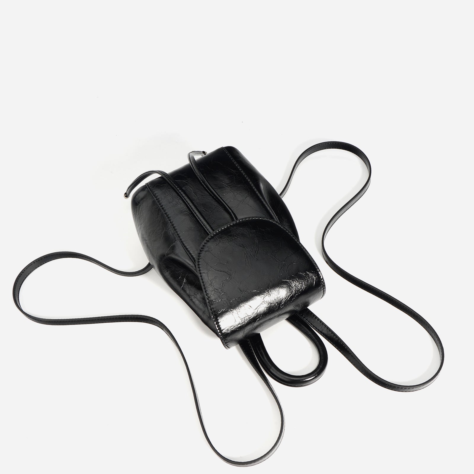 mini structured backpack with rounded flap - LIXA