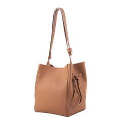 pebbled leather bucket bag with adjustable strap – LUNARD