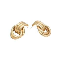 Twisted rope hoop earrings with interlocking loops – Nilker