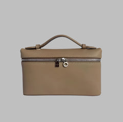 textured leather crossbody with top handle - ARYA