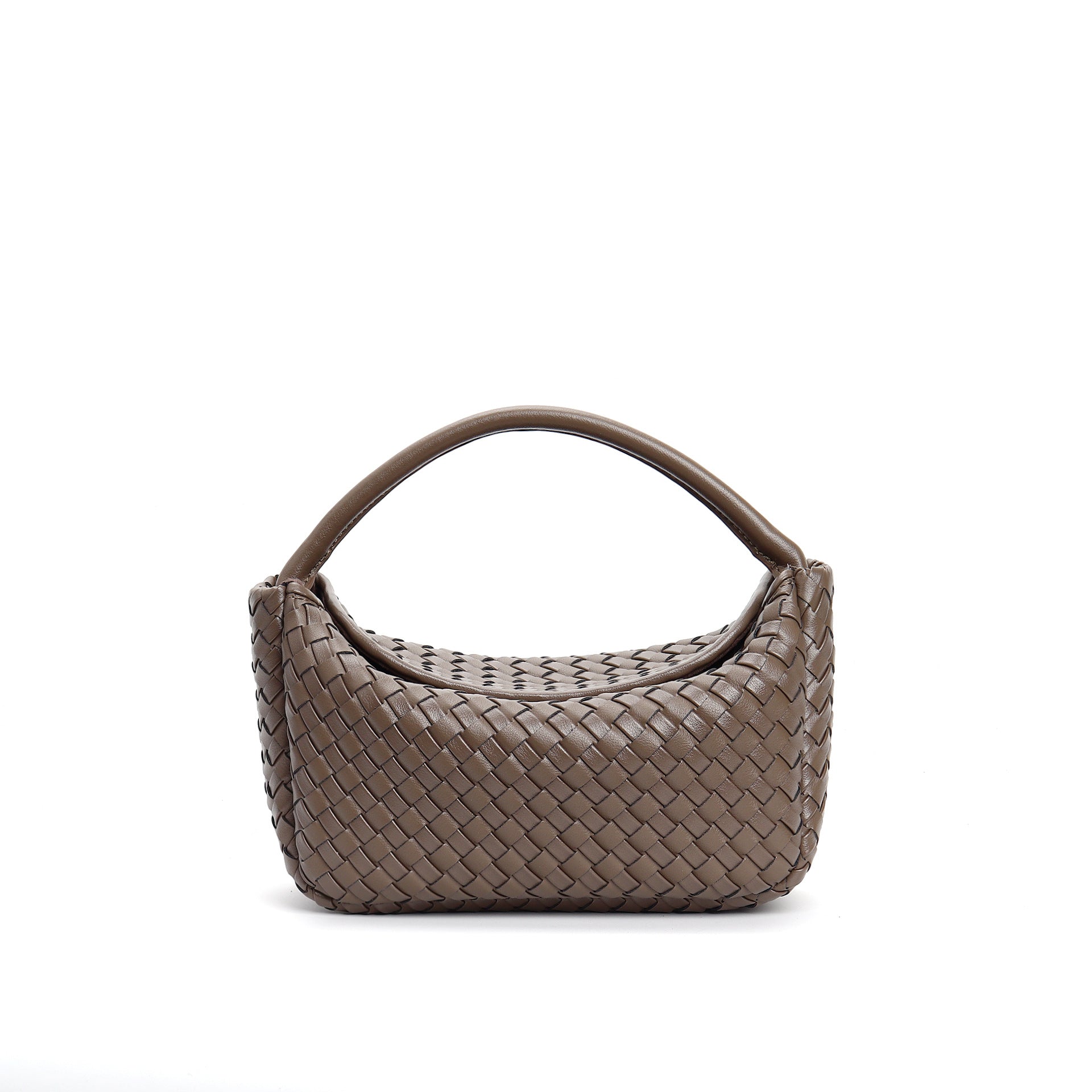 mini woven hobo bag with curved handle - NAIA
