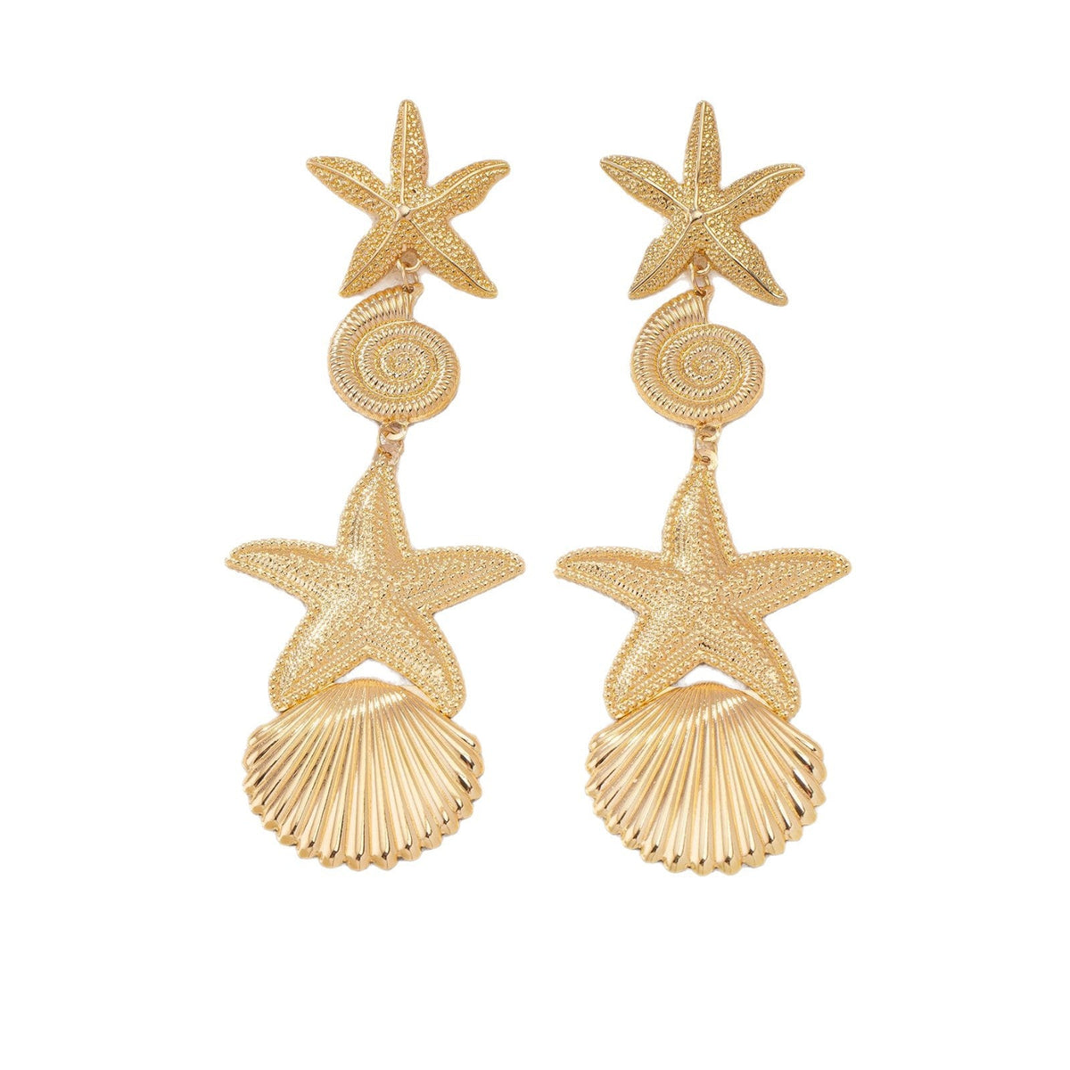 triple drop sea-inspired earrings – CORALIA