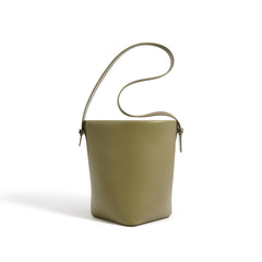 structured bucket bag with curved top handle - LANIA