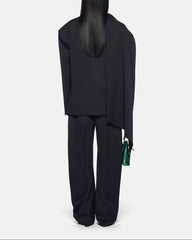 oversized tailored suit with draped scarf detail – SIENNS