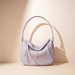 curved hobo bag with relaxed flap – LILAS