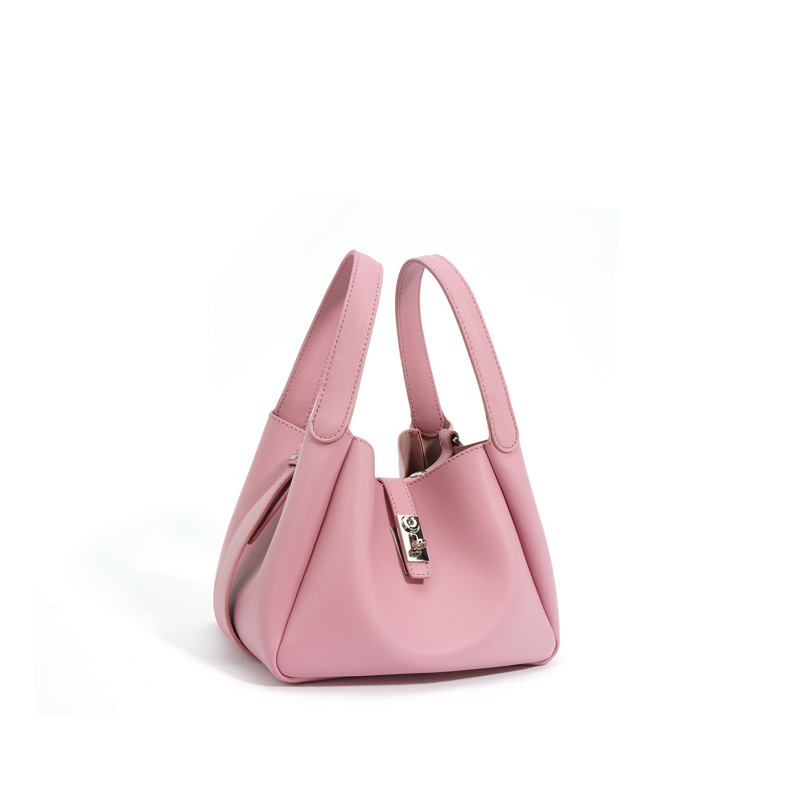 structured bucket bag with top double handle - NOVWA