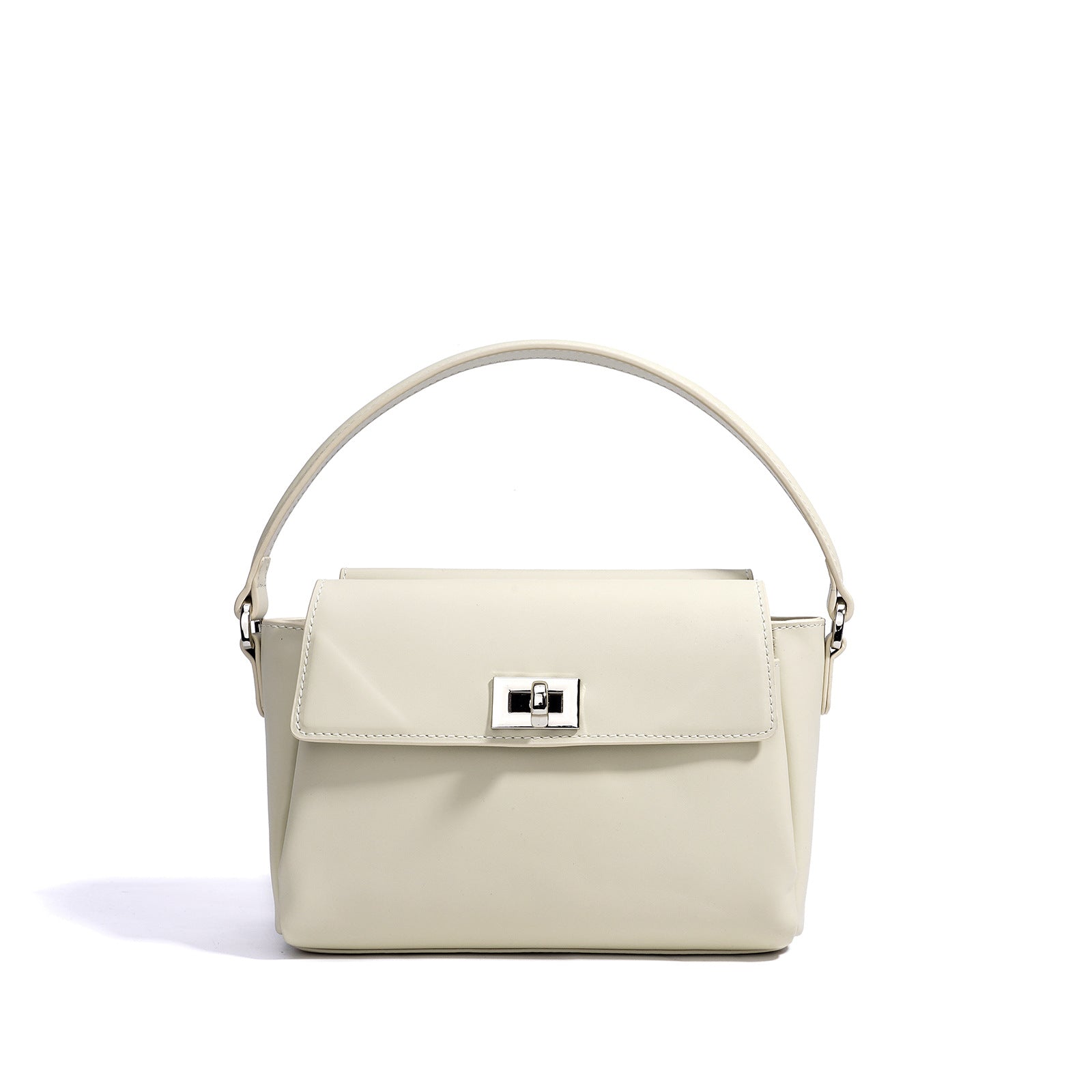 top-handle bag with silver clasp – MINT