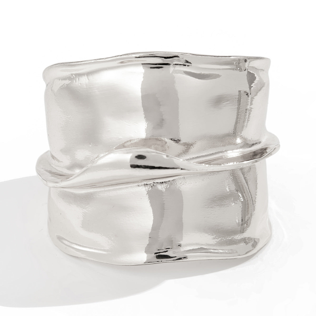 sculpted molten cuff bracelet with abstract swirl edges – AIRYA