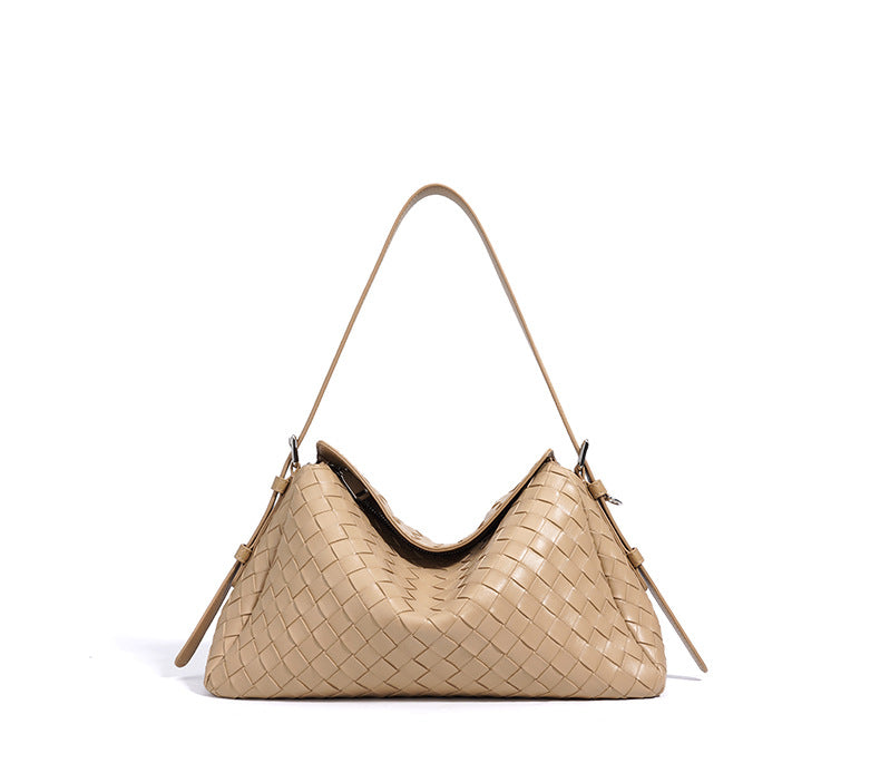 woven shoulder bag with sculpted base – ARIA
