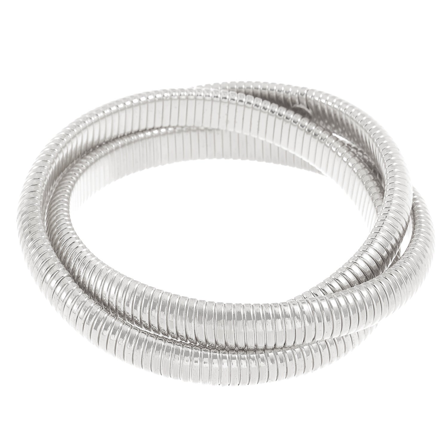 coiled gold snake bangles with sleek stacked finish – LUNARA
