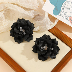 oversized floral statement earrings - BLOOMWI