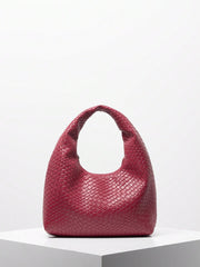 Woven hobo handbag with rounded handle - Nurdi