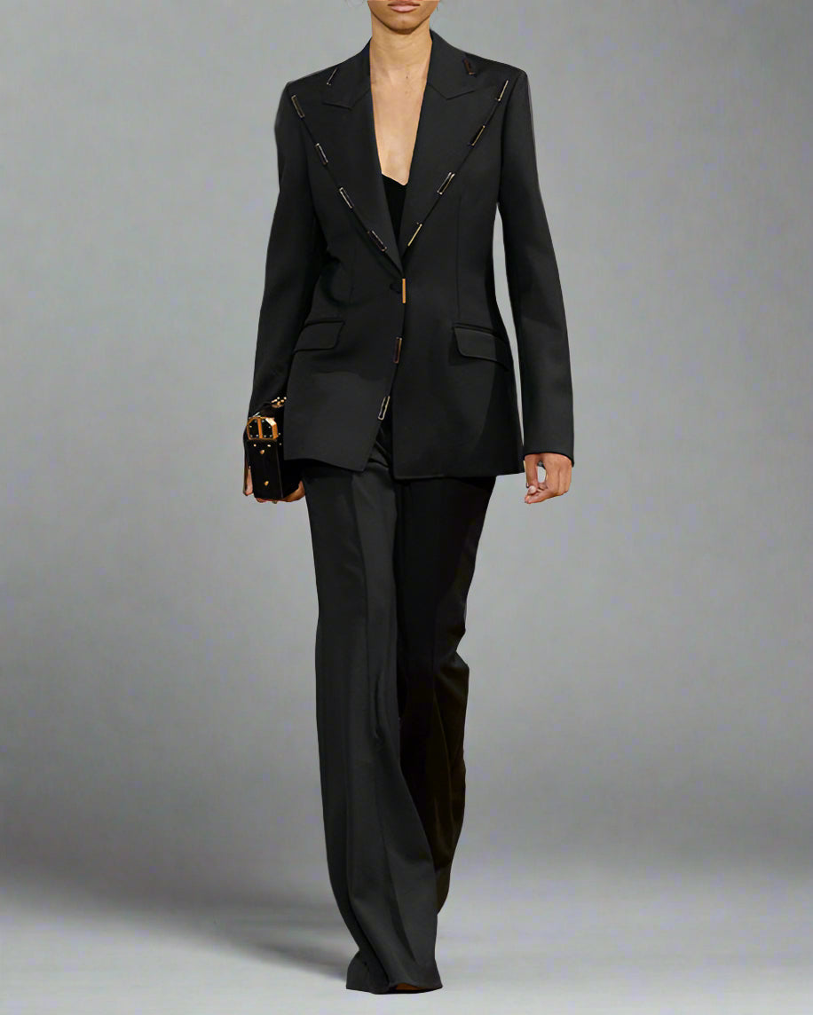 Tailored blazer with wide-leg pants - Nikry