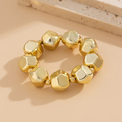 Chunky geometric bead bracelet with metallic shine - Nabsu