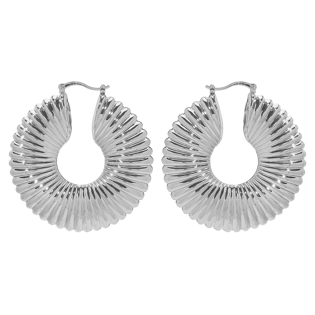 textured crescent hoop earrings – LAYLA