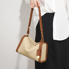 two-tone soft leather shoulder bag – TERRA