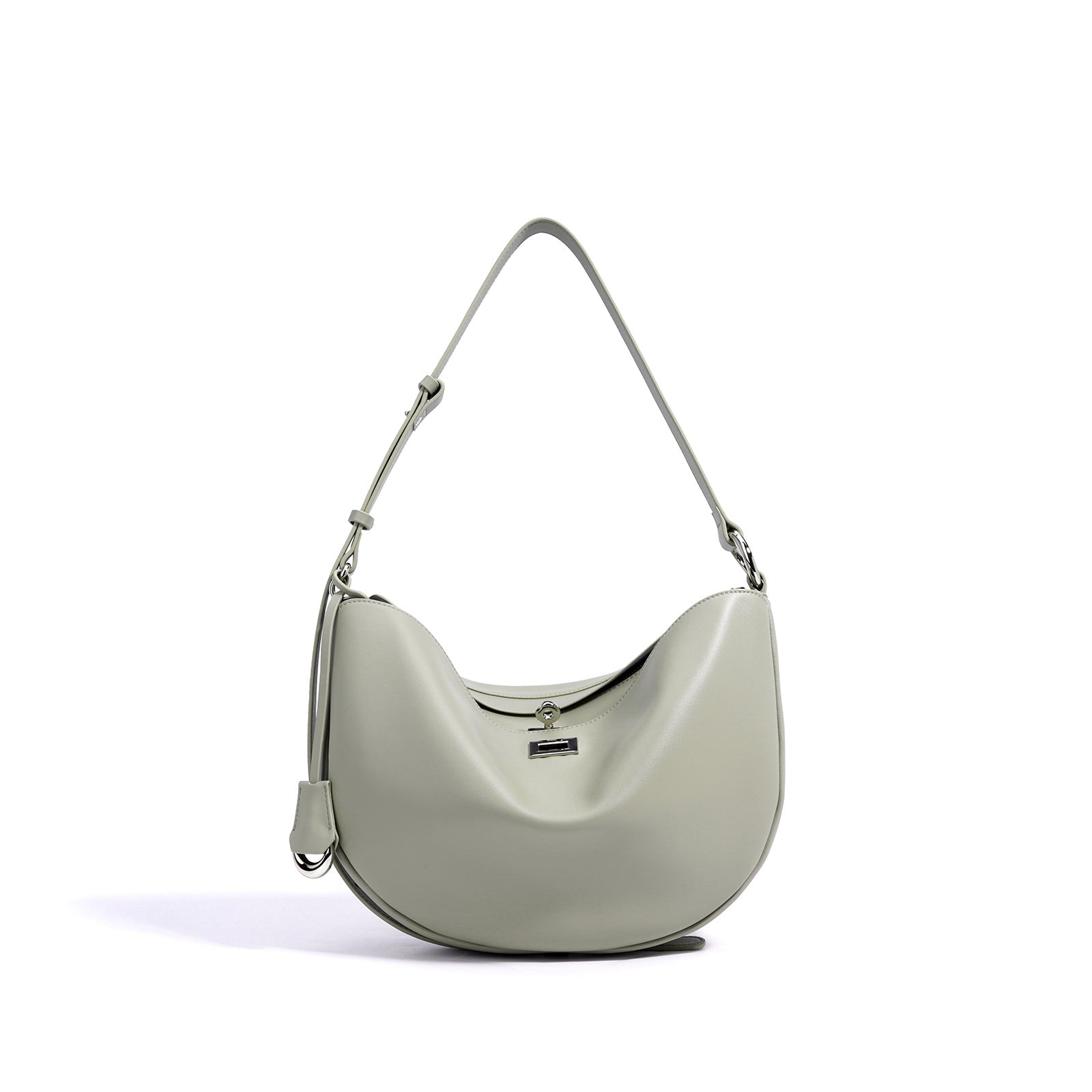 crescent moon shoulder bag with curved silhouette - STELZA
